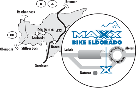 Lage der MAXX Bike Eldorado Shops
